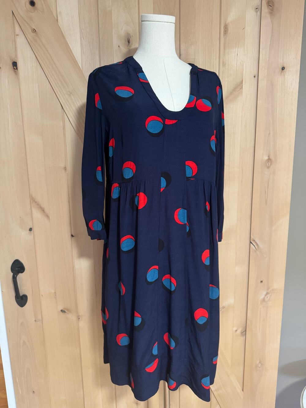 Boden | Mollie Navy Eclipse Shape Tunic Dress | Size 10L